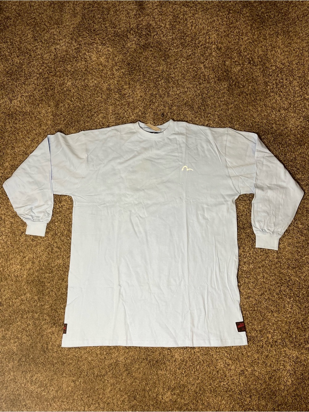 Evisu Light Blue Long Sleeve Crewneck Shirt